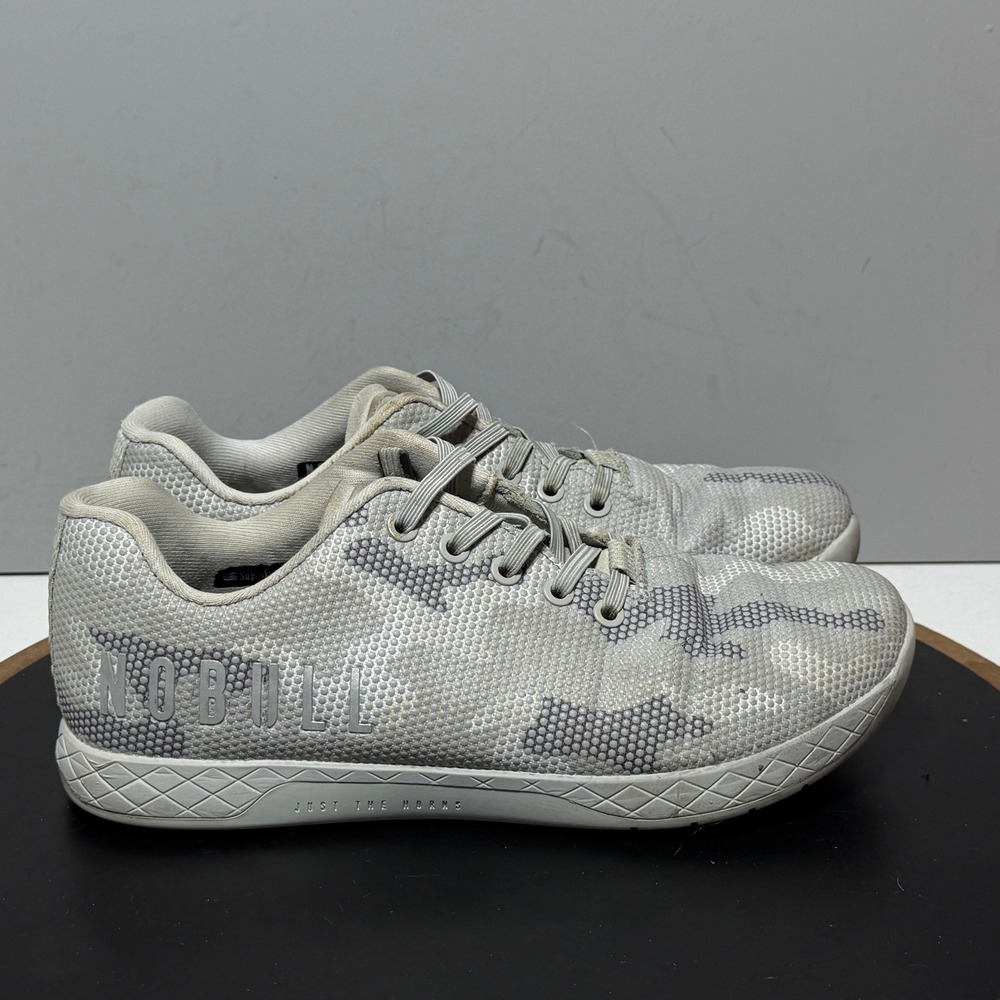 Nobull Superfabric Trainer Men 8.5 Women 10 Camo Training Shoe Grey Crossfit